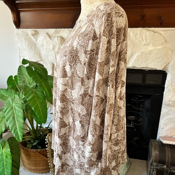 3/$25 💋 J. Jill Tan and Cream Floral Lace Women Tunic Top Size 2X - Picture 9 of 9